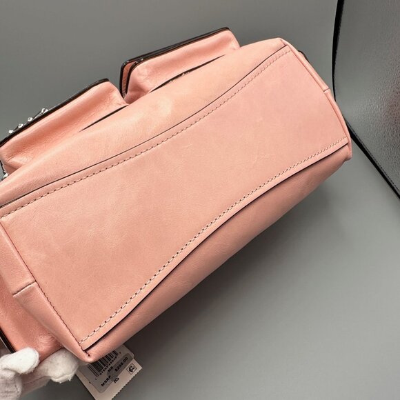 Michael Kors Dakota Medium Pocket Shoulder Crossbody Smokey Rose Leather NWT - Picture 10 of 16